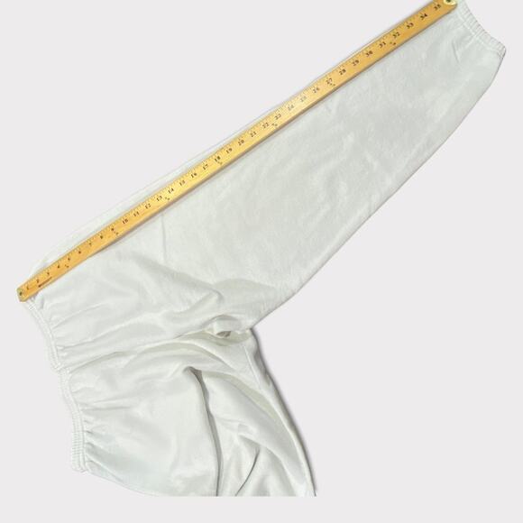 Athletech High Rise Elastic Drawstring Waist Sweat Pants White - Picture 8 of 10